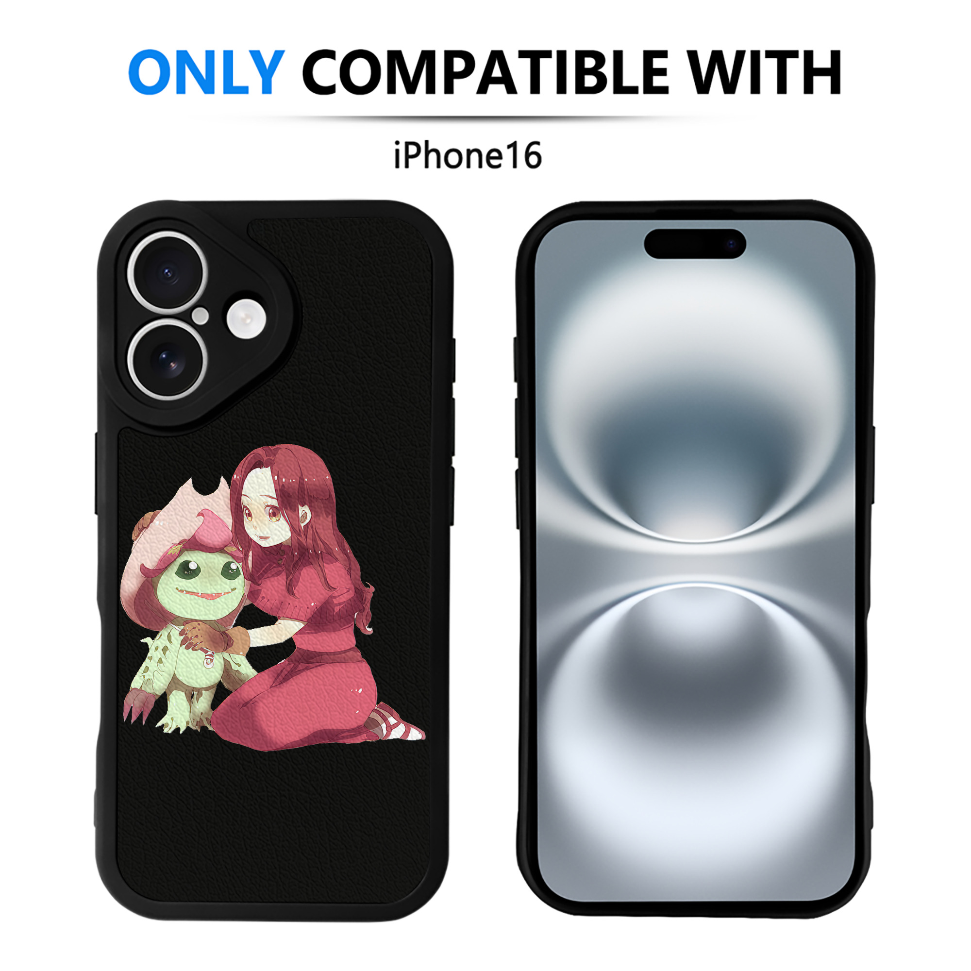（画像用） Digimon デジタルモンスター/デジモン 【iPhone 16シリーズ対応】シリコンスマホケース（レザー調） 材質：シリコン